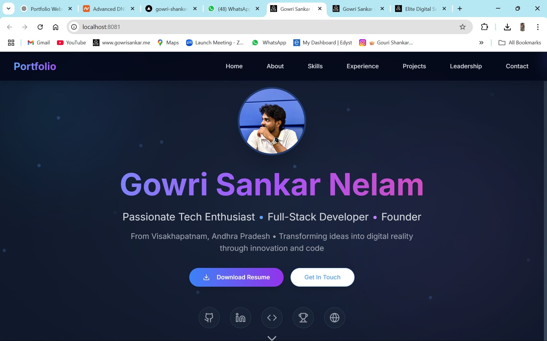 Portfolio Website Screenshot